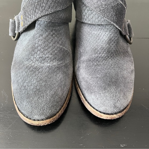 Free People Tortuga Buckle Ankle Bootie Blue/Gray Sz 40 - Picture 7 of 11